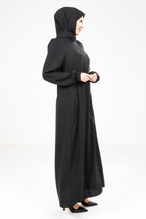 9318 ELBİSE OMUZ PİLELİ - Siyah