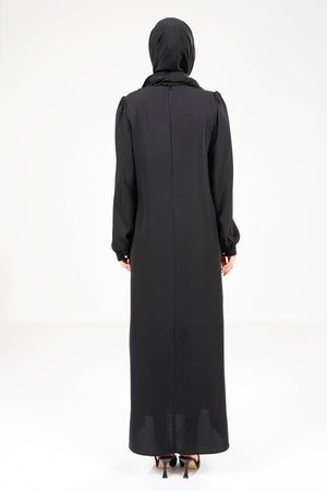 9318 ELBİSE OMUZ PİLELİ - Siyah