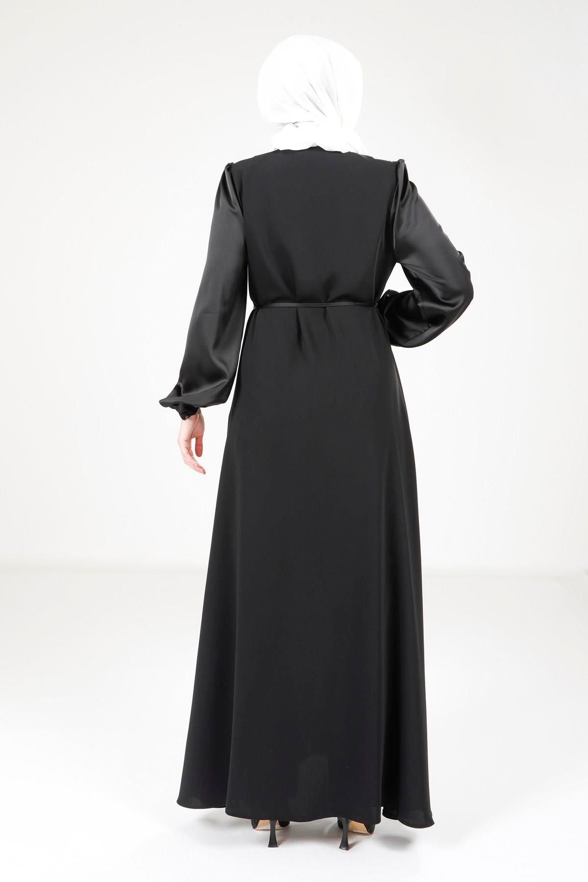 9247 Saten Ferace - Siyah