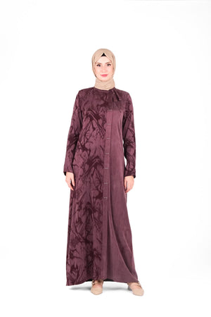 9412 ELBİSE DESENLİ QUPRA - Mürdüm
