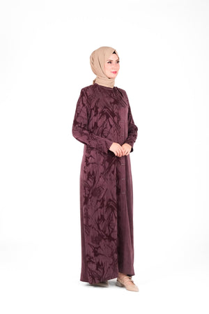 9412 ELBİSE DESENLİ QUPRA - Mürdüm