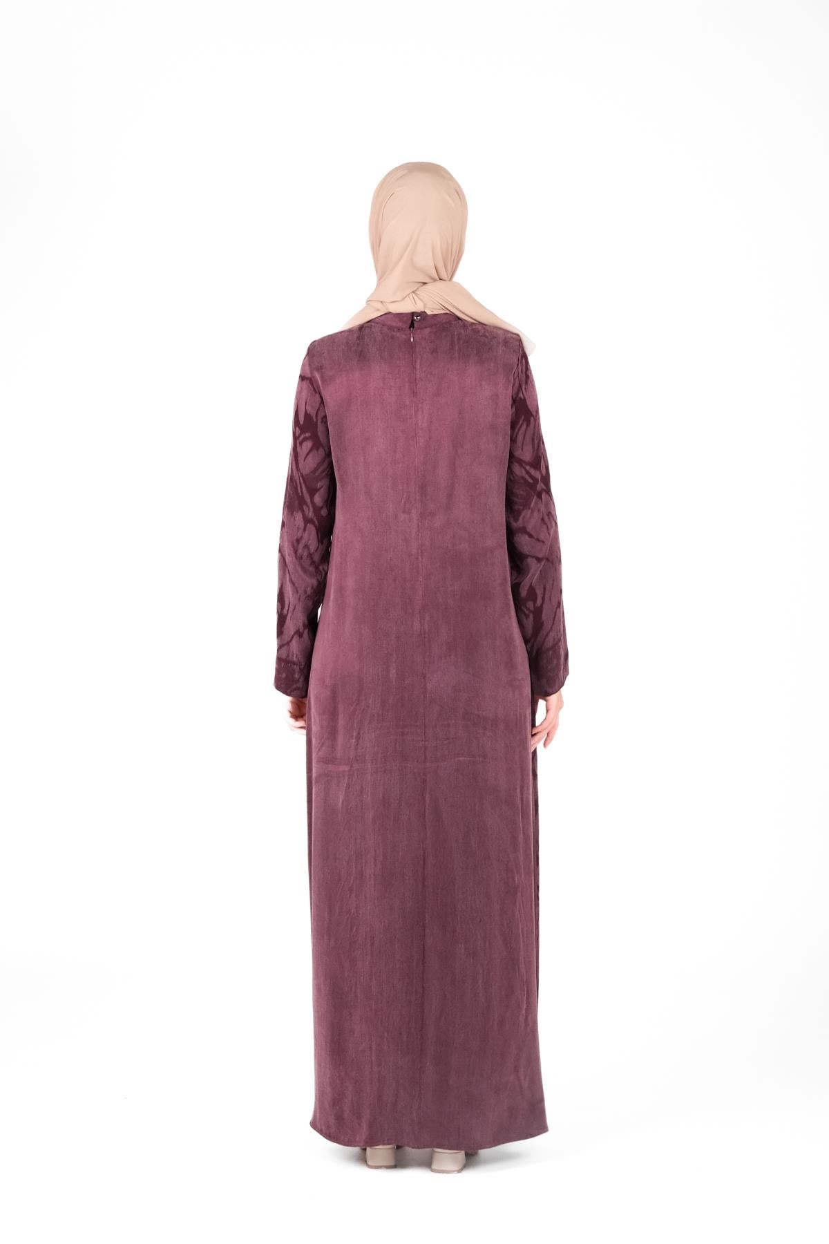 9412 ELBİSE DESENLİ QUPRA - Mürdüm