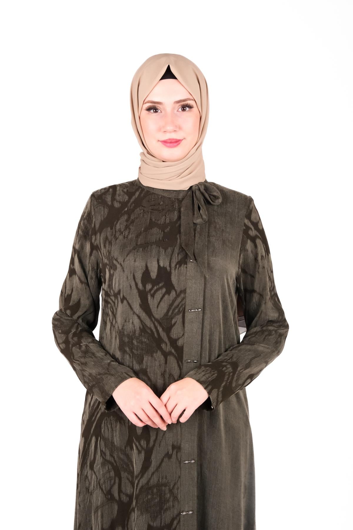9412 ELBİSE DESENLİ QUPRA - Haki