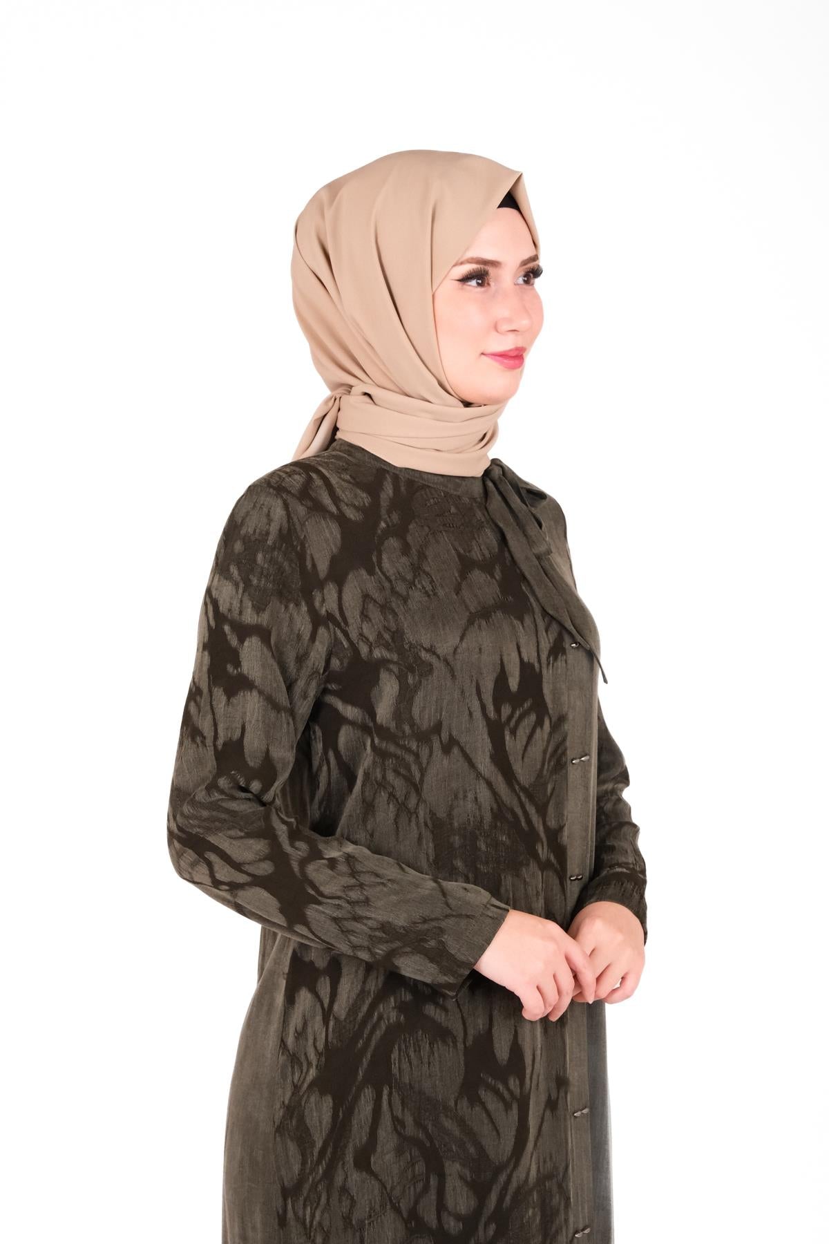 9412 ELBİSE DESENLİ QUPRA - Haki